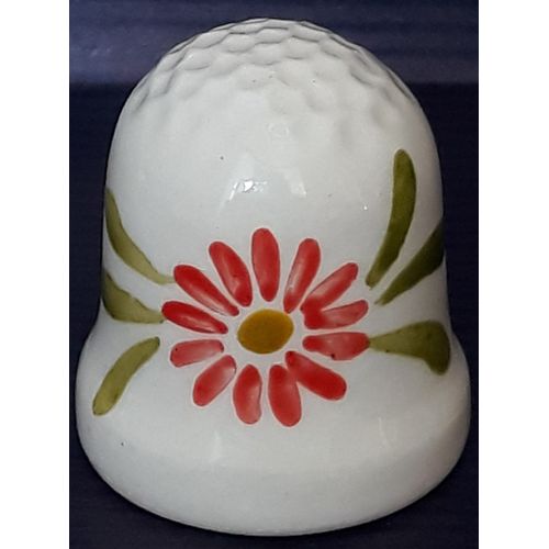 Dé À Coudre Motif Floral Céramique