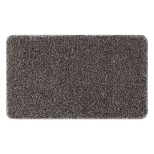 50x80 cm Tapis de salle de bain SANTA, plaine, antidérapant, doux - gris