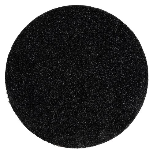 cercle 100 cm Tapis de salle de bain SYNERGY cercle, glamour, antidérapant, doux - lurex noir