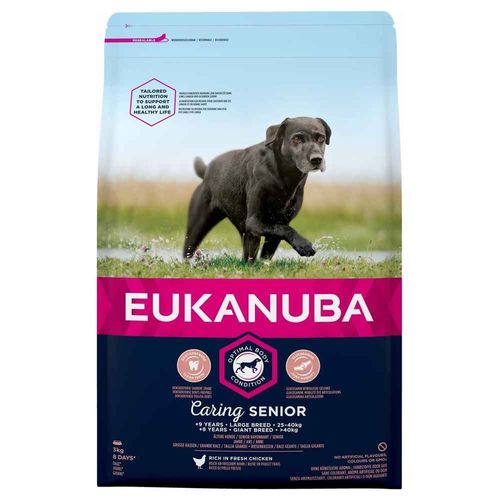 Croquettes Caring Senior Large Poulet Pour Chien - Eukanuba - 3kg