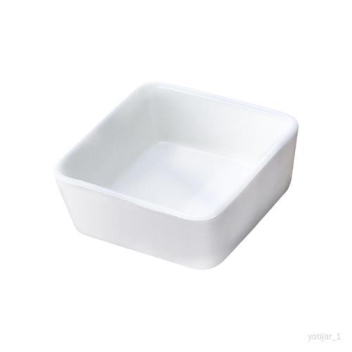 Bol carré en céramique blanche, porcelaine pour salade de sauce aux