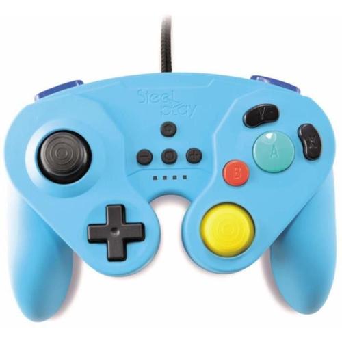 Manette Neo Retro Pad Filaire Steelplay Bleue Pour Switch