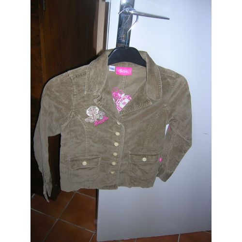 Veste Barbie 8 Ans 100% Coton Kaki.