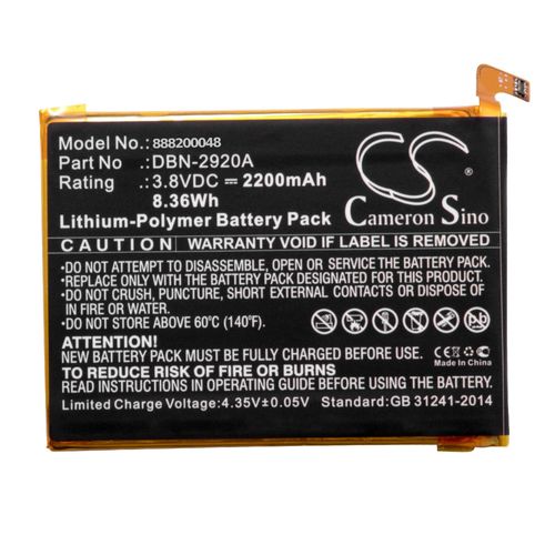 Vhbw Batterie Compatible Avec Doro Dsb-0090, 8040, 8042 Smartphone (2200mah, 3,8v, Li-Polymère)