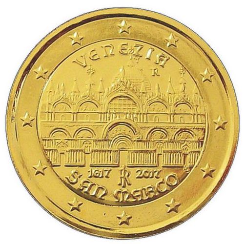 Italie 2017 ¿ Basilique St Marc - 2 Euros Plaque Or