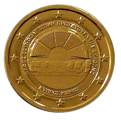 Chypre 2017 ¿ Paphos - 2 Euros Plaque Or