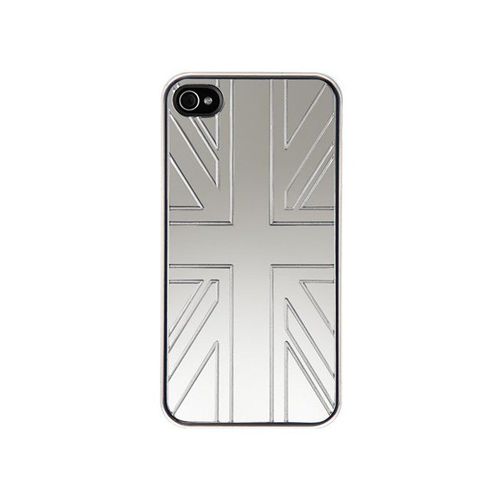 Coque Iphone 4 4s Qdos Drapeau Royaume Uni Effet Miroir Silicone Rigide (Tpu)