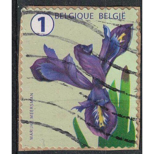 Belgique 2016 Oblitéré Used Flower Fleur Iris Su