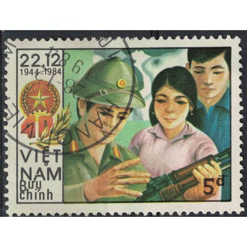 Vietnam 1984 Oblitéré Used 40ème Anniversaire De La Fondation De L'armée Populaire Vietnamienne