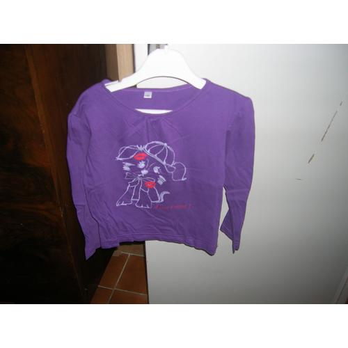 T-Shirt Manches Longues 8 Ans 100% Coton.