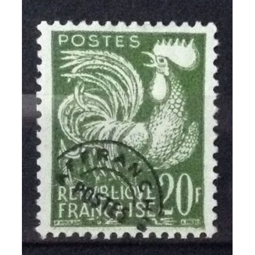 Préoblitéré Coq 20f Vert (Très Joli N° 113) Obl - France Année 1953 - N23308