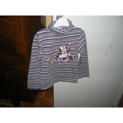 Pull Col Roulé Disney 7 Ans 100% Coton.