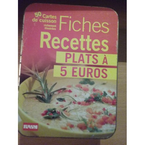 Fiches Recettes Plats À 5 Euros