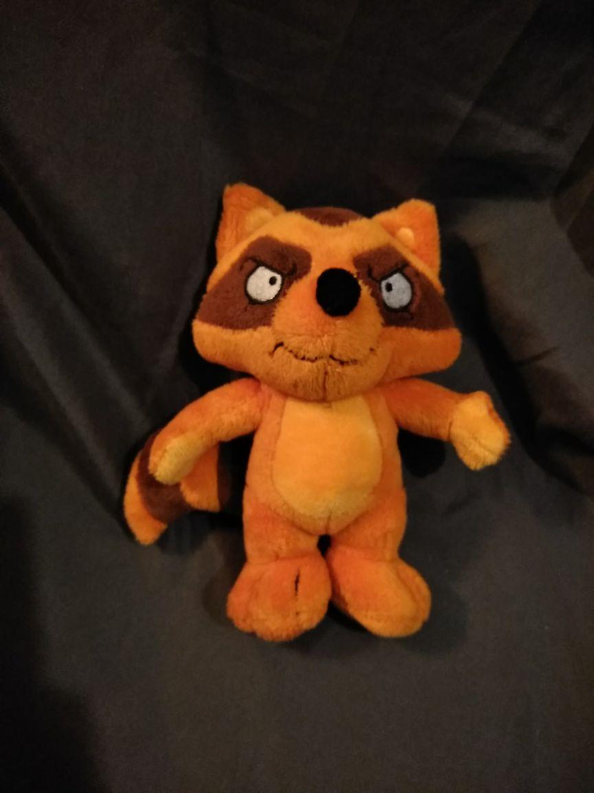 Peluche Doudou Furax Prizee Raton Laveur Roux Orange Rakuten