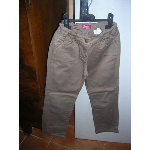 Pantalon Junior 8 Ans Taille Ajustable 97% Coton,3% Élasthanne.