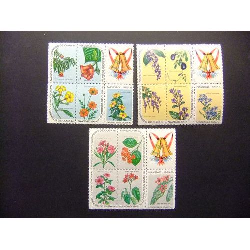 Cuba 1969 Navidad Flores Noël Fleurs Yvert 1346 / 60 ** Mnh