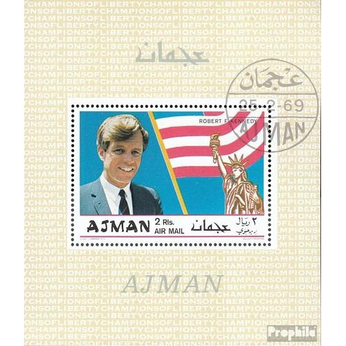 Ajman Block122a Oblitéré 1969 Le Frères Kennedy