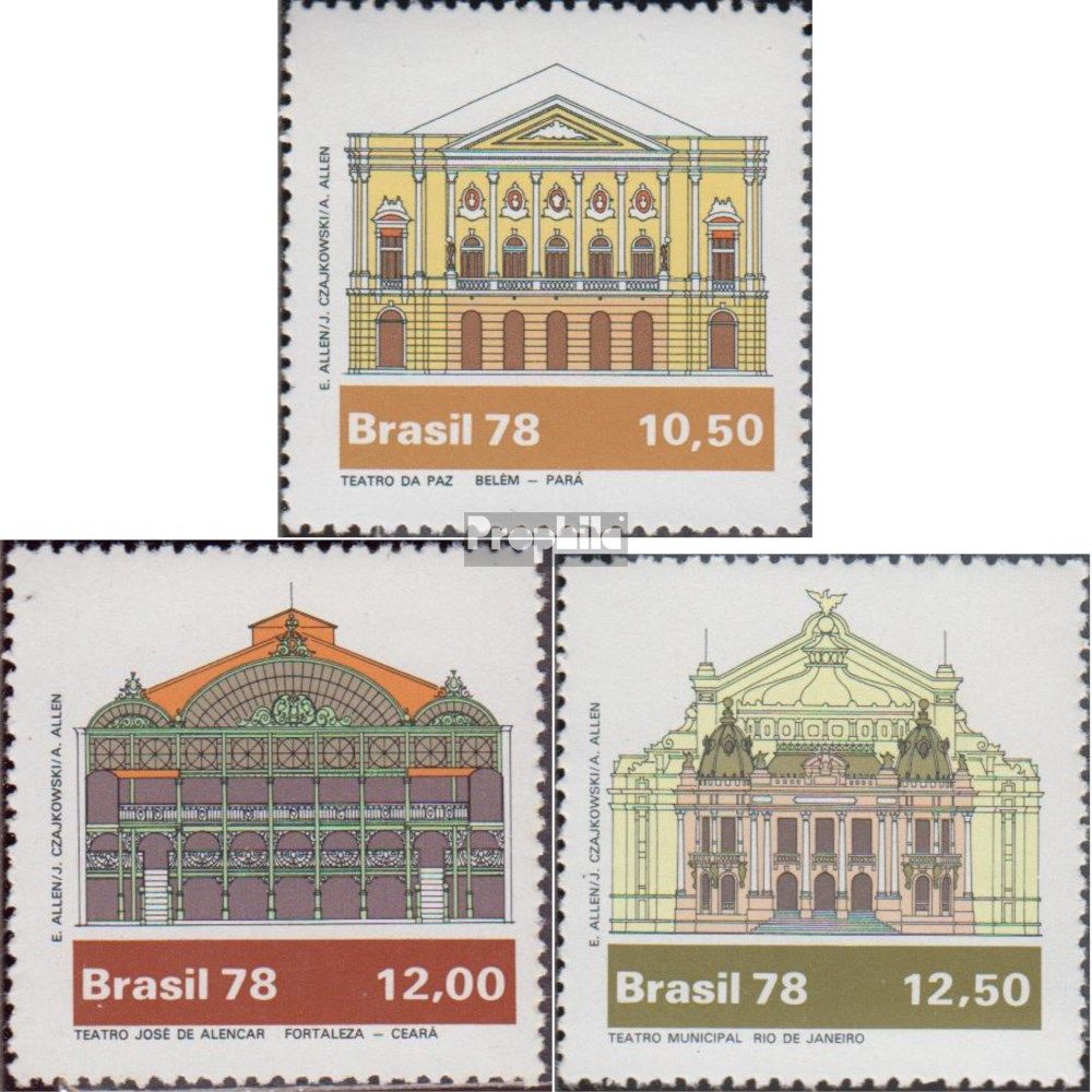 Brésil 1692-1694 (Complète.Edition.) Neuf Avec Gomme Originale 1978 Brasilianisches Théâtre