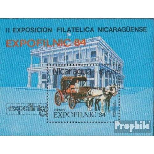 Nicaragua Bloc 160 (Complète Edition) Neuf Avec Gomme Originale 1984 Expofilnic `84