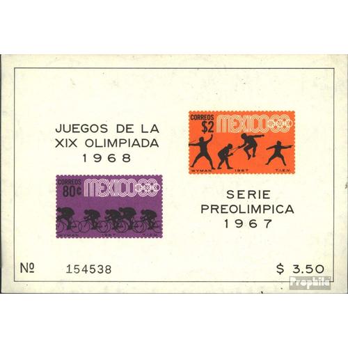 Mexique Bloc 8 Neuf 1967 Vorolymp. Jeux ?67, Mexique
