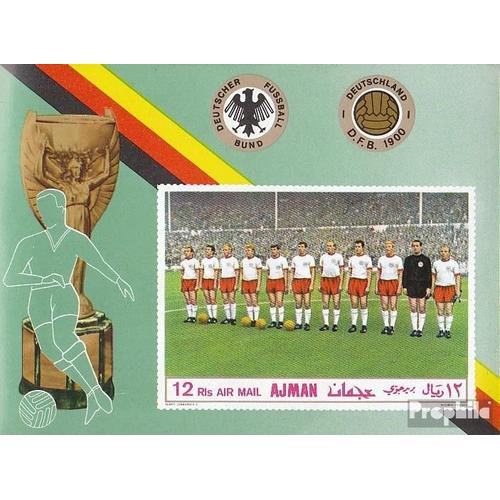 Ajman Block84b (Complète Edition) Neuf Avec Gomme Originale 1969 Sportifs - Allemand Football