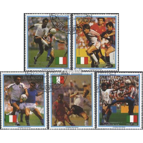 Paraguay 4434-4438 Oblitéré 1989 Football-Wm ?90, Italie