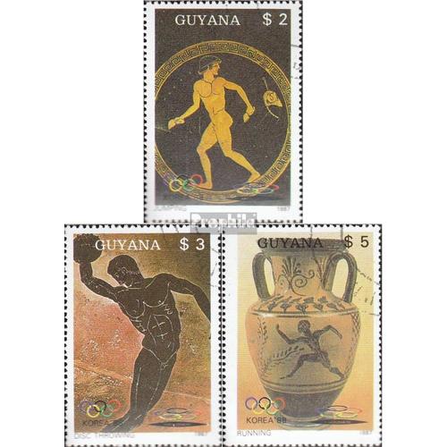 Guyana 2061-2063 Oblitéré 1987 Jeux Olympiques Été ?88