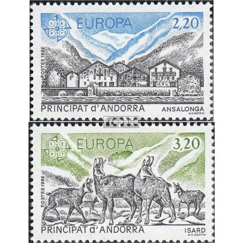 Andorre-Français Post 369-370 (Édition Complète) Neuf 1986 Europe