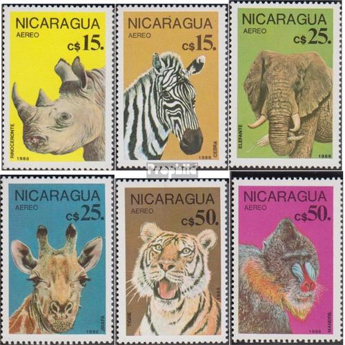 Nicaragua 2711-2716 (Complète Edition) Neuf Avec Gomme Originale 1986 Protégées Animaux