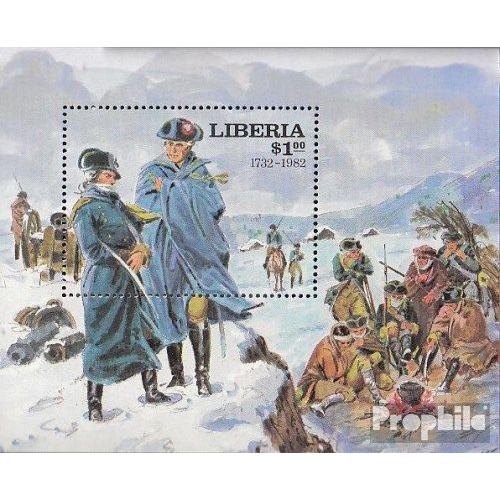 Liberia Bloc 99 (Complète Edition) Neuf Avec Gomme Originale 1981 Président Le Etats-Unis