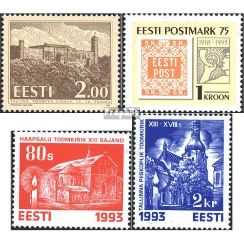 Estonie 213,214,216-217 (Édition Complète) Neuf 1993 Timbres Spéciaux