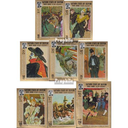Aden - Kathiri State 142b-149b (Complète Edition) Neuf Avec Gomme Originale 1967 Peintures De Toulouse-Lautrec