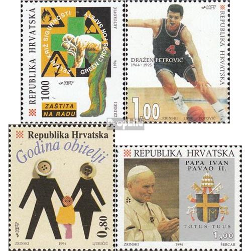 Croatie 273,278,290,291 (Édition Complète) Oblitéré 1994 Timbres Spéciaux