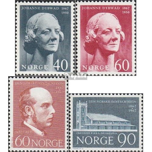 Norvège 557-558,559-560 (Complète.Edition.) Oblitéré 1967 Johanne Dybwad, Santalmission