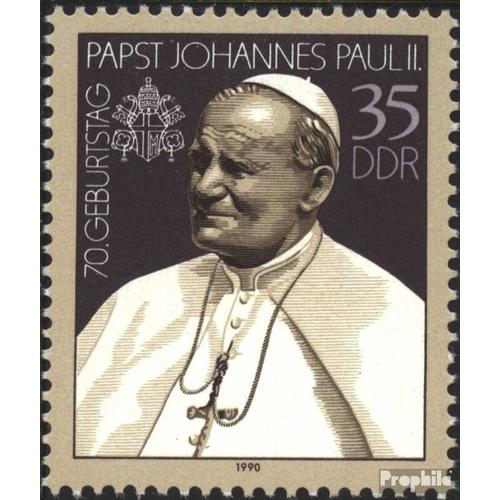 Ddr 3337 (Édition Complète) Neuf 1990 Pape Jean-Paul Ii.