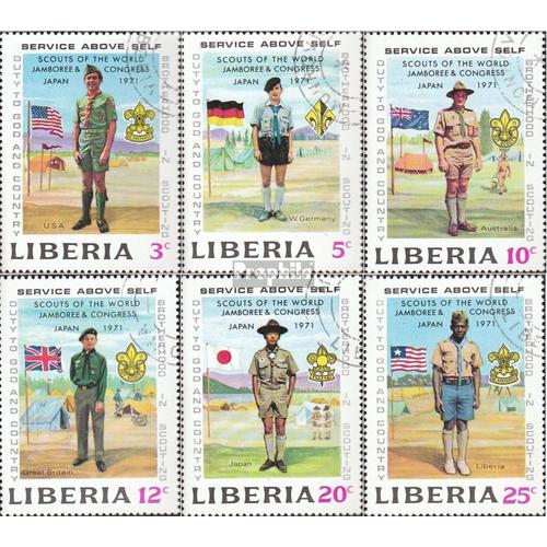 Liberia 794a-799a Oblitéré 1971 Pfadfinderuniformen