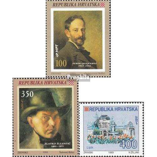 Croatie 226,230,231 (Édition Complète) Neuf 1993 Timbres Spéciaux