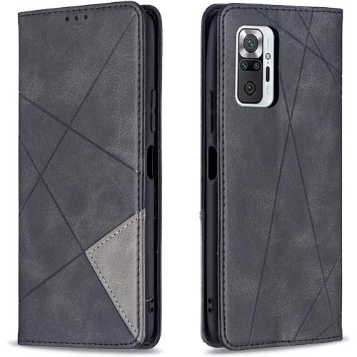 Coque Pour Xiaomi Redmi Note 10 5g Etui Flip Portefeuille Magnétique Housse Premium En Cuir Pu Véritable Avec Fentes Pour Cartes Support Anti Choc Coque Etui