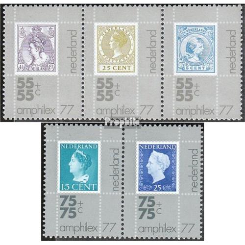 Pays-Bas 1083-1087 Bande De Trois Et Couple (Complète Edition) Neuf Avec Gomme Originale 1976 Amphilex 77