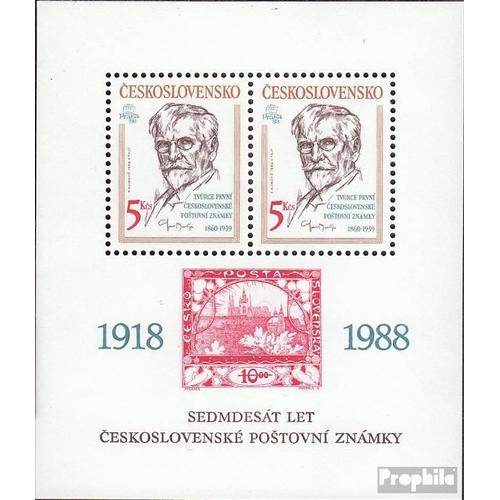 Tchécoslovaquie Bloc 87 (Édition Complète) Neuf 1988 Exposition Philatélique