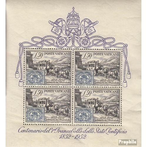 Cité Du Vatican Bloc 1 (Édition Complète) Neuf 1952 Timbres