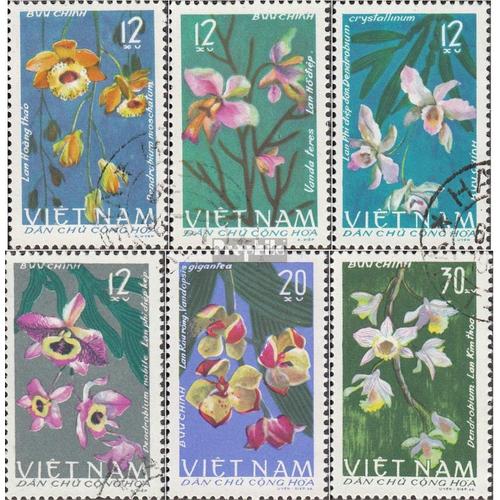 Vietnam 425-430 Oblitéré 1966 Orchidées