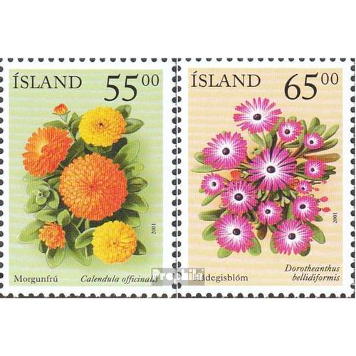 Islande 974-975 (Édition Complète) Neuf 2001 Fleurs D'été