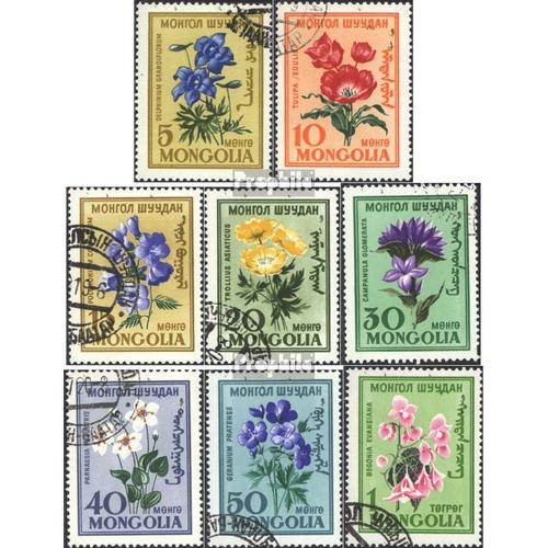 Mongolie 184-191 Oblitéré 1960 Fleurs