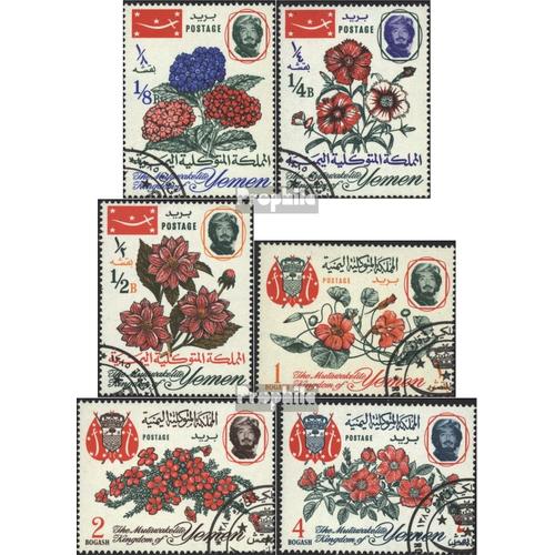 Yémen (Royaume-Uni) 182a-187a (Édition Complète) Oblitéré 1965 Fleurs