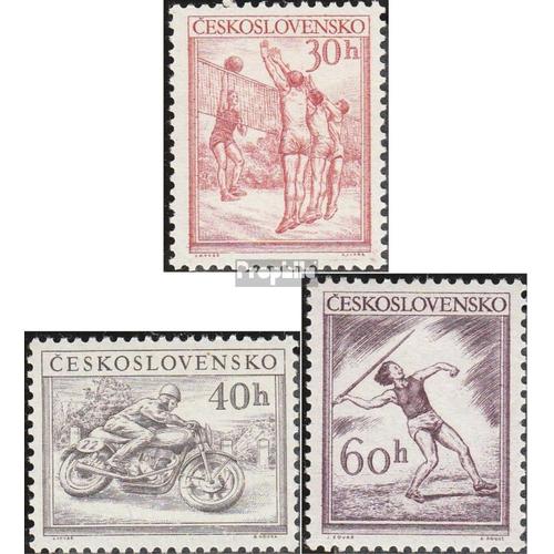 Tchécoslovaquie 823-825 (Édition Complète) Oblitéré 1953 Sports