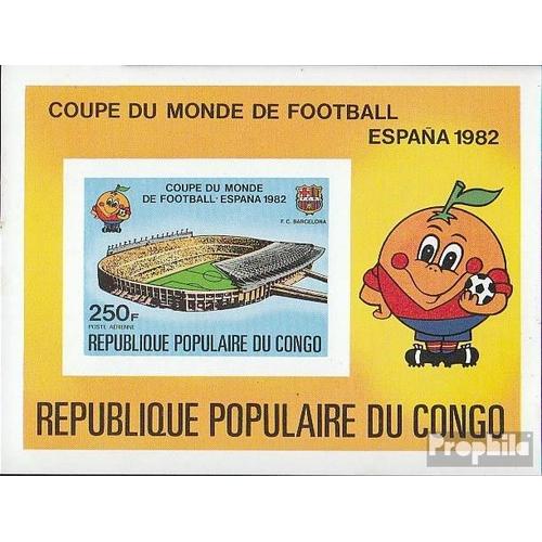 Congo (Brazzaville) Block23b Pas Plus Dentelé, Dehors Konkursmasse Neuf 1980 Football