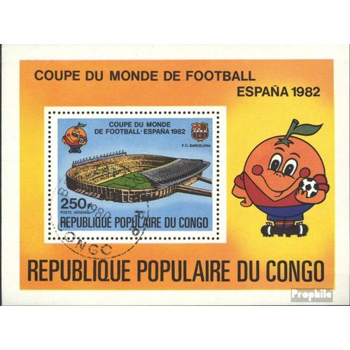 Congo (Brazzaville) Bloc 23 Oblitéré 1980 Monde Du Football D'meiser 1982