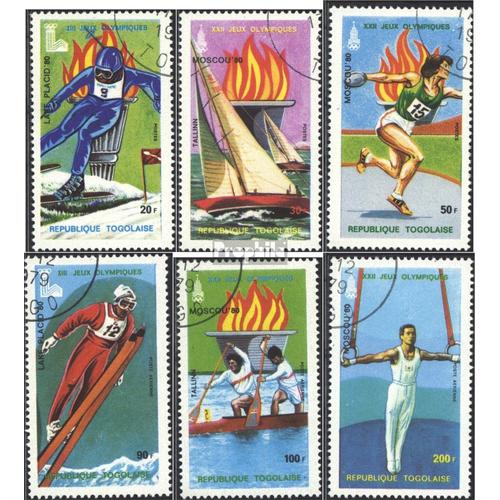 Togo 1380a-1385a Oblitéré 1979 Jeux Olympiques Jeux 1980