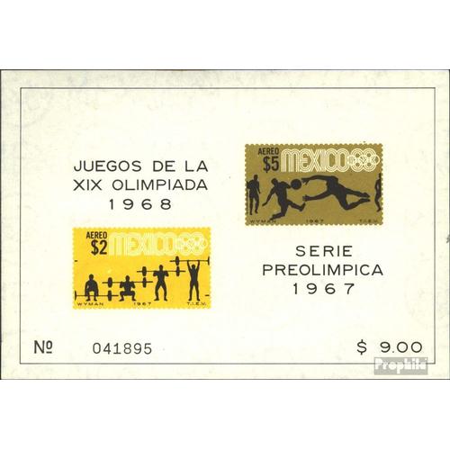 Mexique Bloc 10 Neuf 1967 Vorolymp. Jeux ?67, Mexique